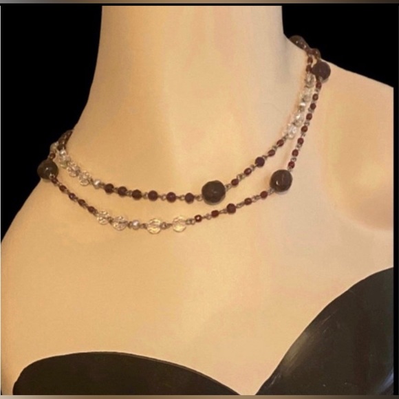 Jewelry - LAST CHANCE 👑 Vintage Rare Red & Clear Crystal Necklace #4846